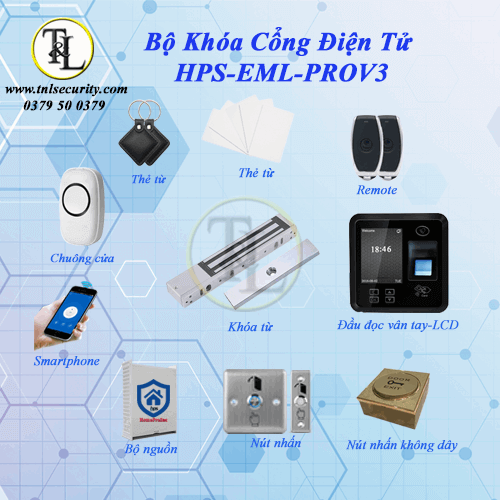 Bộ khóa nam châm điện tử thông minh HPS-EML-PROV3